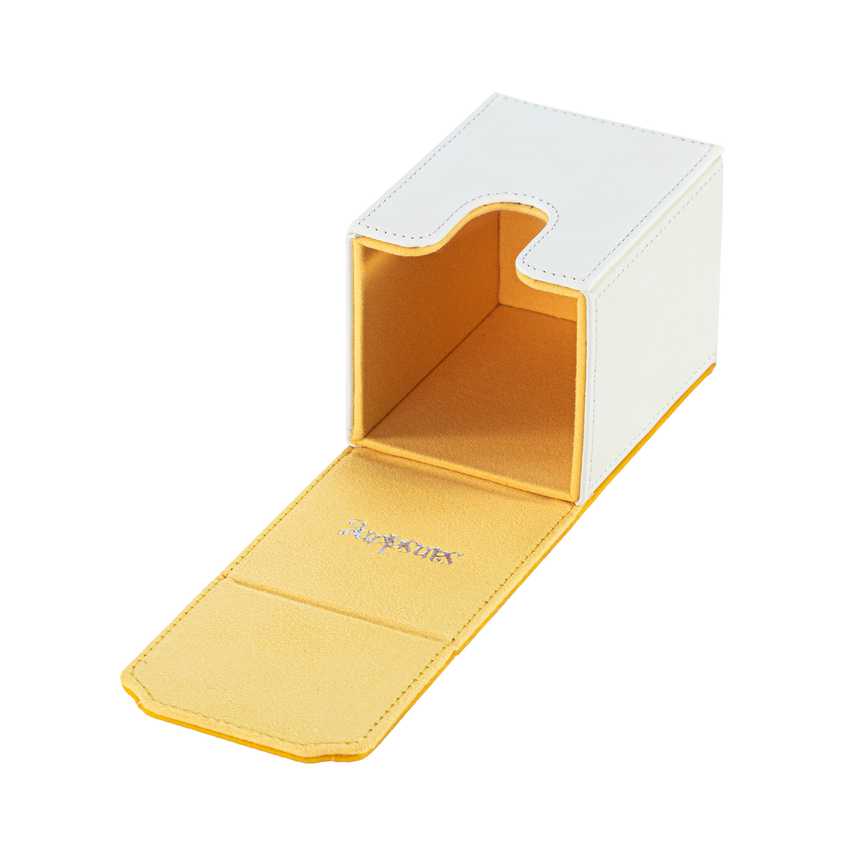 Color-Block Pu Deck Box Yellow with 1 Divider