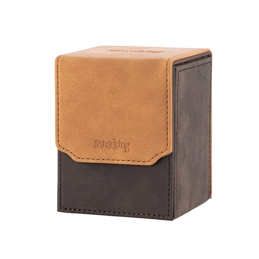Color-Block Pu Deck Box Brown with 1 Divider