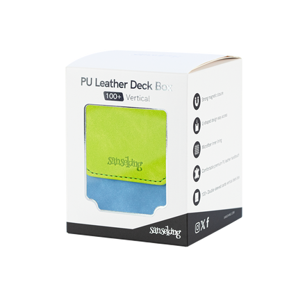 Color-Block Pu Deck Box Green with 1 Divider
