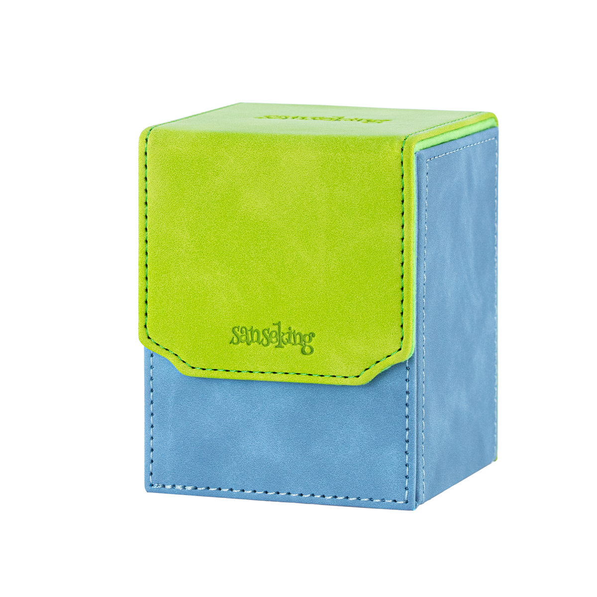 Color-Block Pu Deck Box Green with 1 Divider