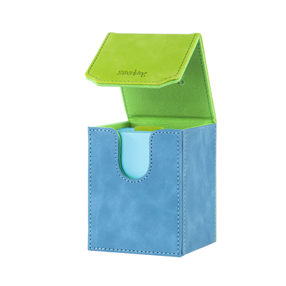 Color-Block Pu Deck Box Green with 1 Divider