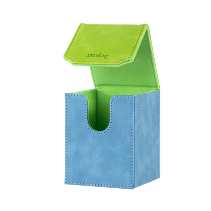 Color-Block Pu Deck Box Green with 1 Divider