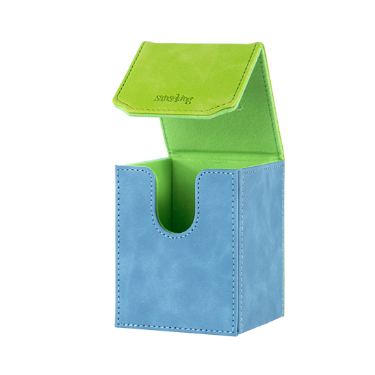 Color-Block Pu Deck Box Green with 1 Divider