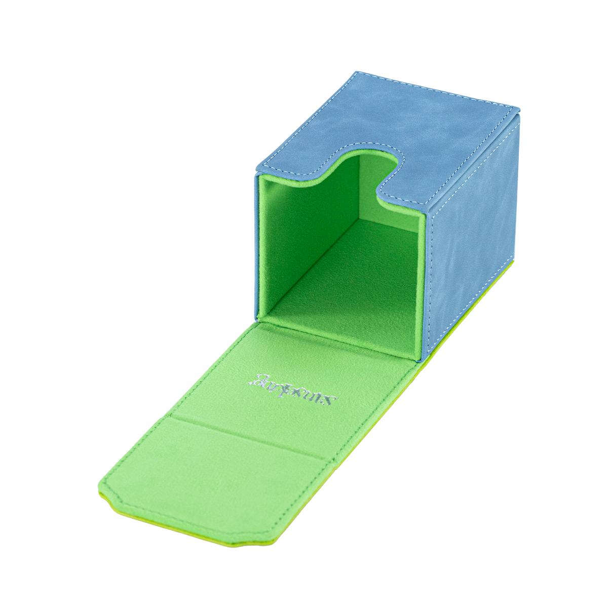 Color-Block Pu Deck Box Green with 1 Divider