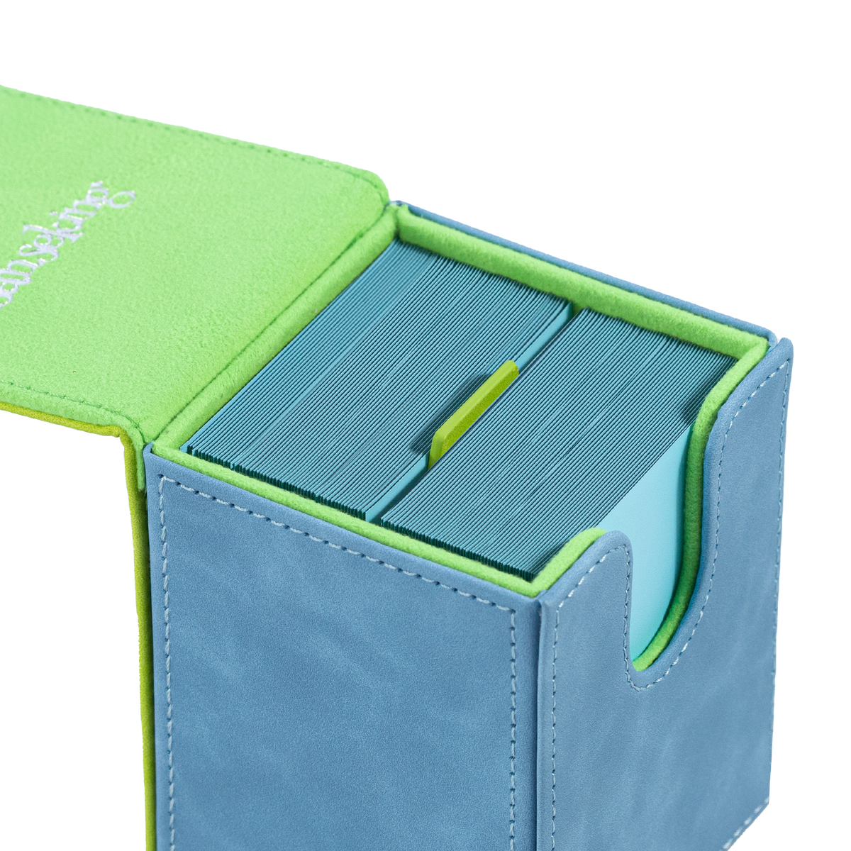 Color-Block Pu Deck Box Green with 1 Divider