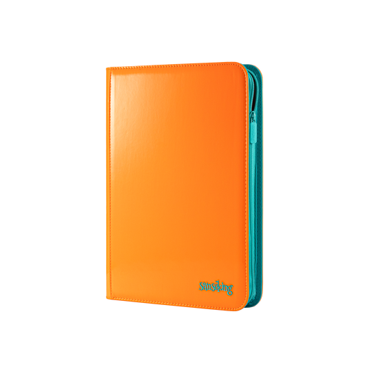 Coral Binder Series PU Leather Zipper 9-Pocket Coral Orange
