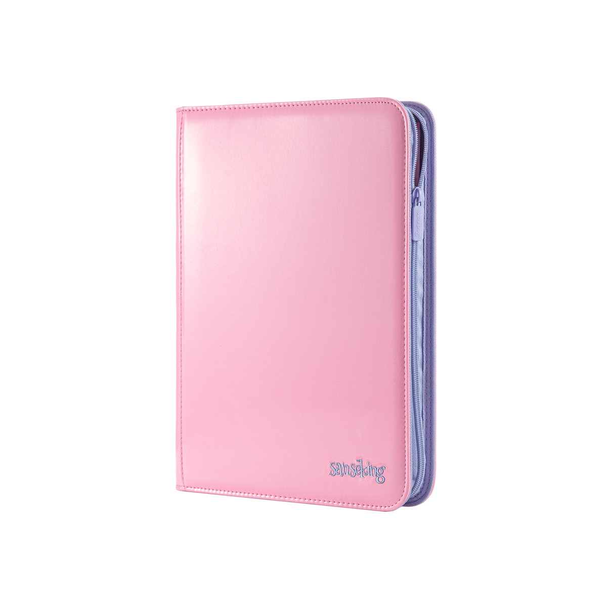 Coral Binder Series - PU Leather Zipper 9-Pocket Coral Pink