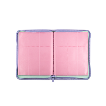 Coral Binder Series - PU Leather Zipper 9-Pocket Coral Pink