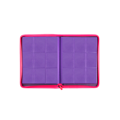 Coral Binder Series - PU Leather Zipper 9-Pocket Coral Purple