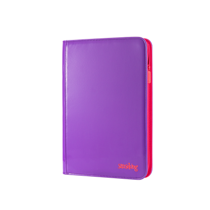 Coral Binder Series - PU Leather Zipper 9-Pocket Coral Purple