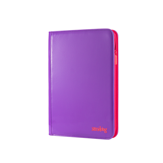 Coral Binder Series - PU Leather Zipper 9-Pocket Coral Purple
