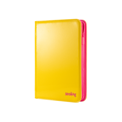 Coral Binder Series PU Leather Zipper 9-Pocket Coral Yellow