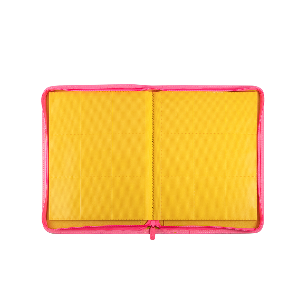 Coral Binder Series PU Leather Zipper 9-Pocket Coral Yellow