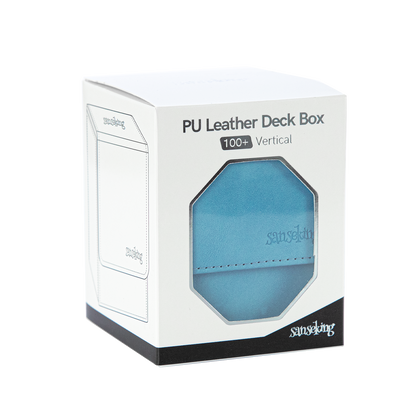 Leather Deck Box for TCG (Vertical,Sky Blue)