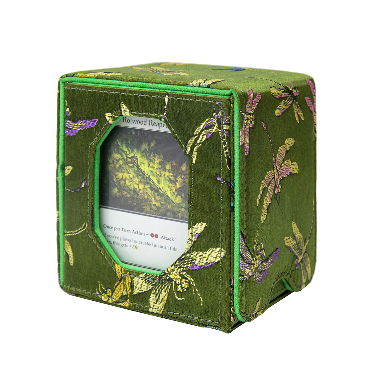 Satin Deck Box Fits 100+ (Dark Green)
