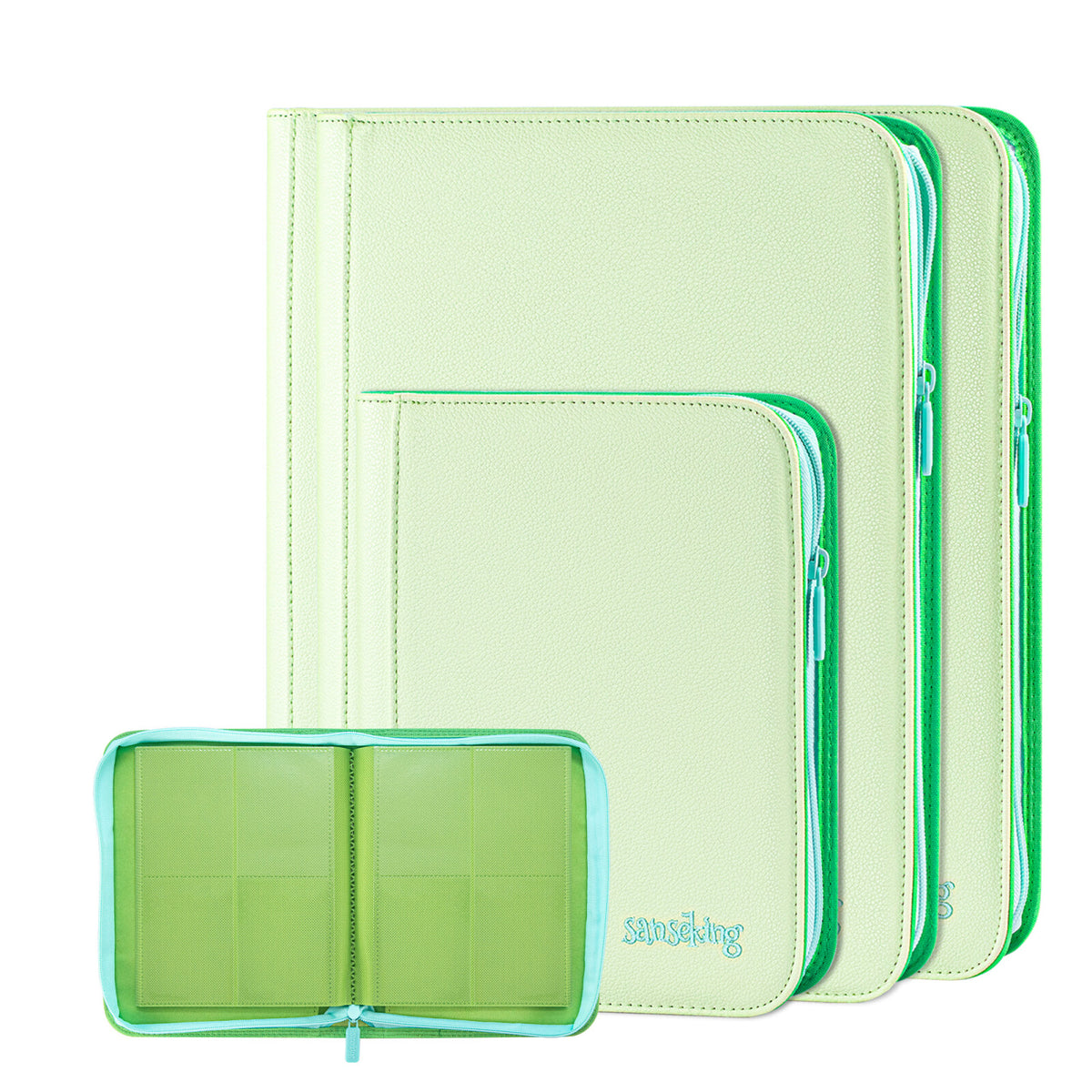 AXIS-06 4/9/12-Pocket Green Trading Card Binder