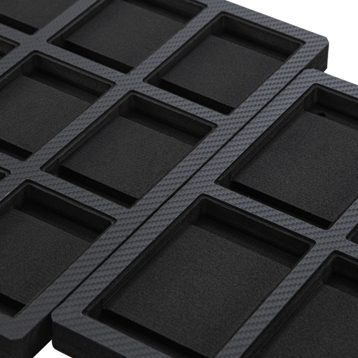 Carbon Fiber Finish Card Display Frame – 4 & 9 Slots