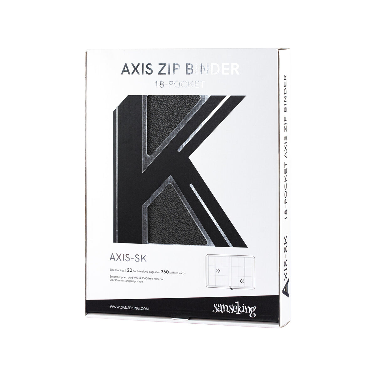 AXIS-01 4/9/12-Pocket Black Trading Card Binder