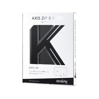 AXIS-01 4/9/12-Pocket Black Trading Card Binder