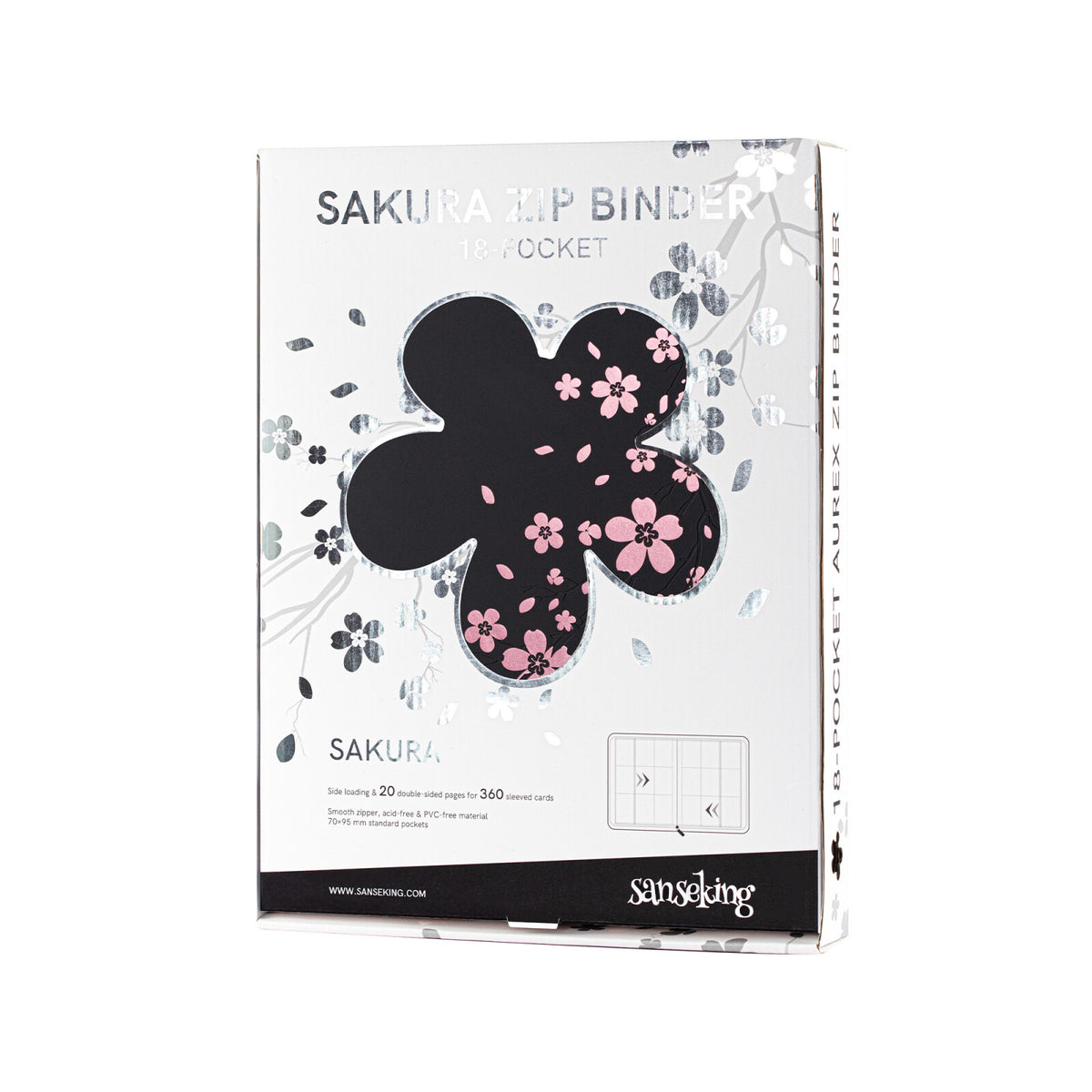 SAKURA Art Series Card Binder - Black