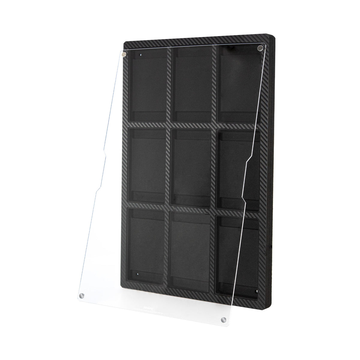 Carbon Fiber Finish Card Display Frame – 4 & 9 Slots