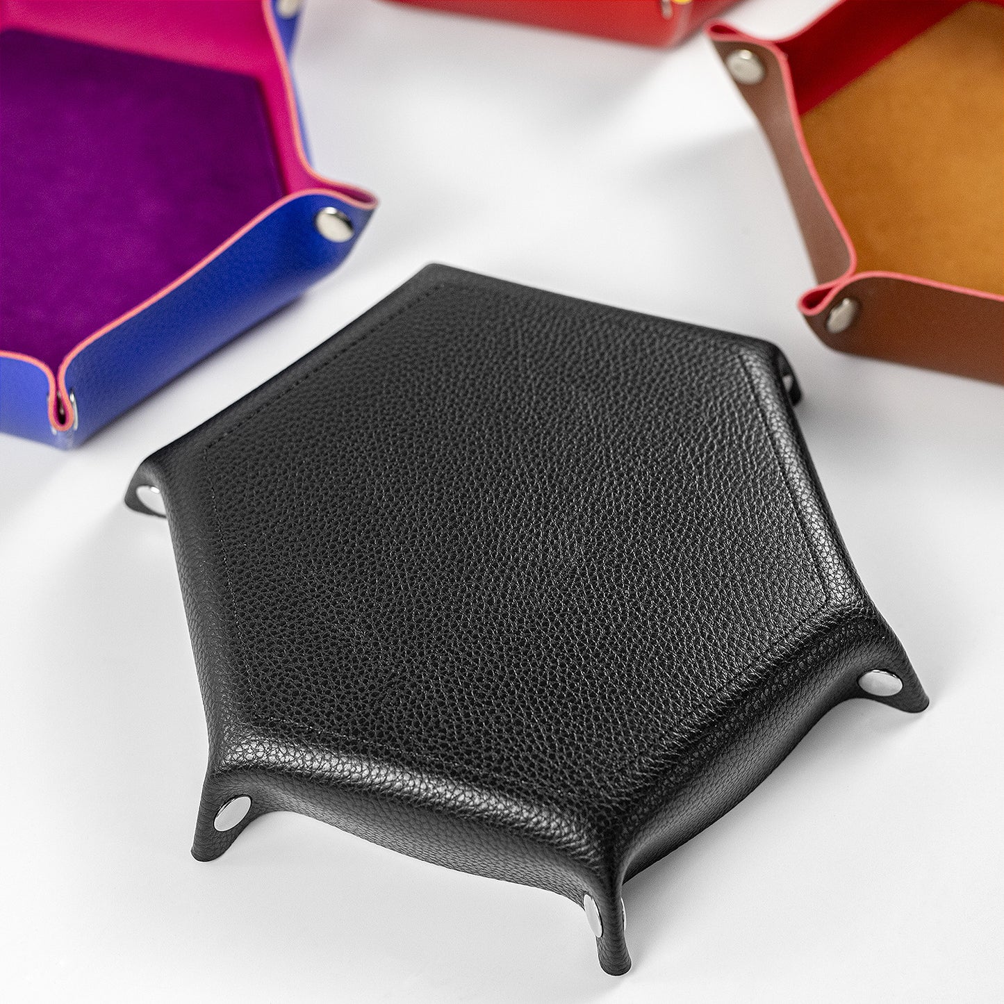 Hexagonal Foldable Dice Tray Desktop Storage Box
