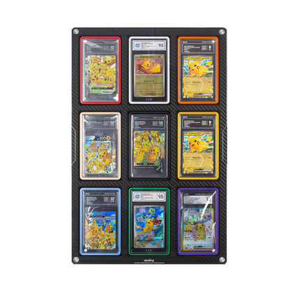 Carbon Fiber Finish Card Display Frame – 4 & 9 Slots