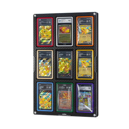 Carbon Fiber Finish Card Display Frame – 4 & 9 Slots