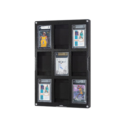 Carbon Fiber Finish Card Display Frame – 4 & 9 Slots