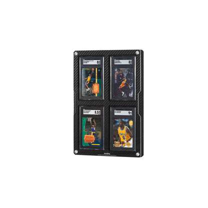 Carbon Fiber Finish Card Display Frame – 4 & 9 Slots