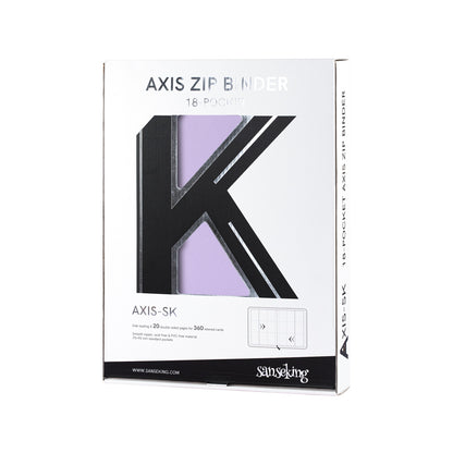 AXIS-06 4/9/12-Pocket Purple Trading Card Binder