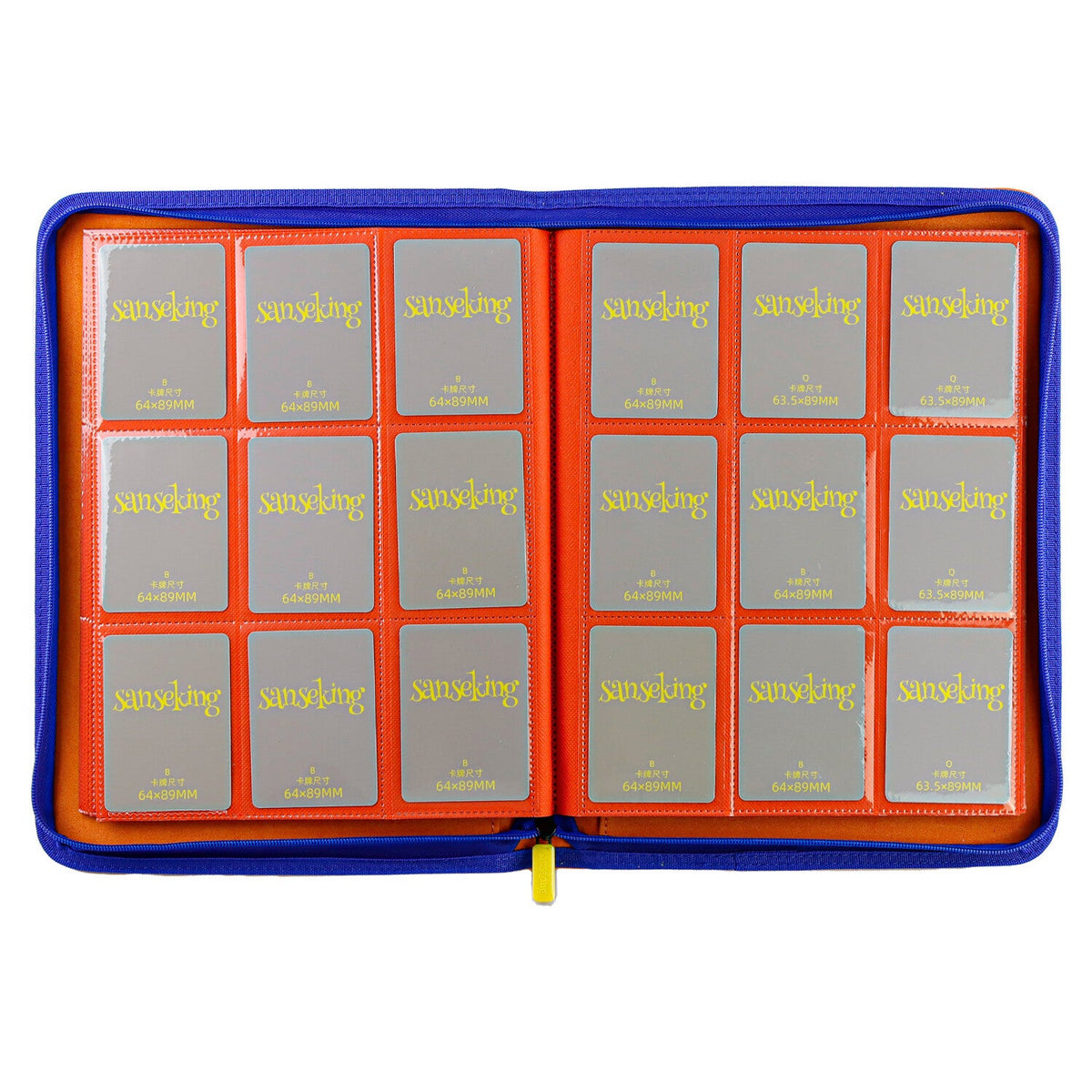 9-Pocket PU Card Binder Orange