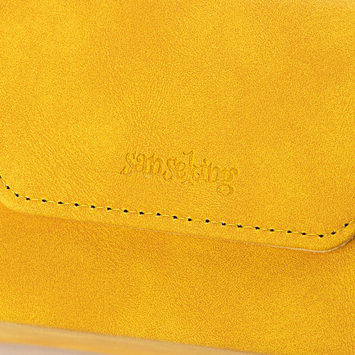 Horizontal Color-Block Pu Deck Box Yellow with 1 Divider