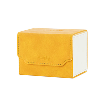 Horizontal Color-Block Pu Deck Box Yellow with 1 Divider