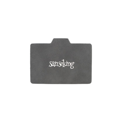 Horizontal Color-Block Pu Deck Box Greyish-green with 1 Divider