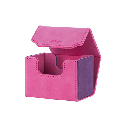 Horizontal Color-Block Pu Deck Box Chic Red with 1 Divider