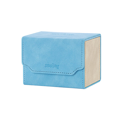 Horizontal Color-Block Pu Deck Box Blue with 1 Divider