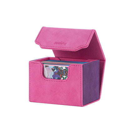 Horizontal Color-Block Pu Deck Box Chic Red with 1 Divider