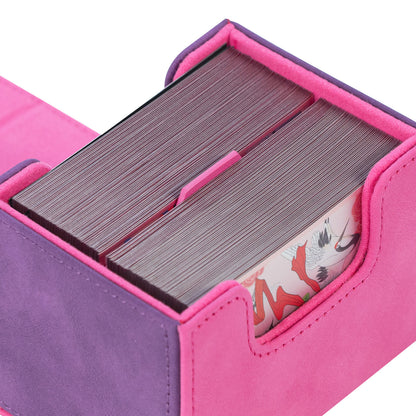 Horizontal Color-Block Pu Deck Box Chic Red with 1 Divider