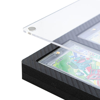 Carbon Fiber Finish Card Display Frame – 4 & 9 Slots