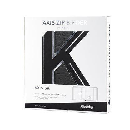 AXIS-01 4/9/12-Pocket Black Trading Card Binder