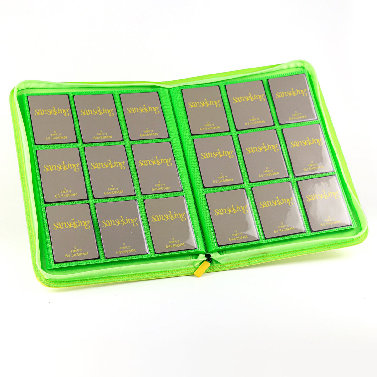 9-Pocket PU Card Binder Green