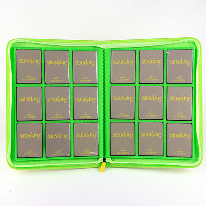 9-Pocket PU Card Binder Green