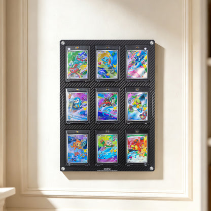 Carbon Fiber Finish Card Display Frame – 4 & 9 Slots