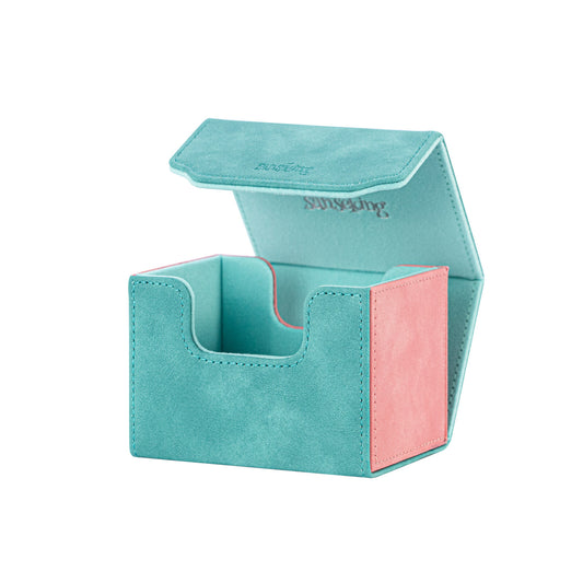Horizontal Color-Block Pu Deck Box Mint Green with 1 Divider