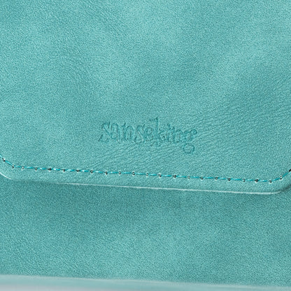 Horizontal Color-Block Pu Deck Box Mint Green with 1 Divider