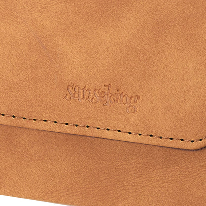 Horizontal Color-Block Pu Deck Box Brown with 1 Divider