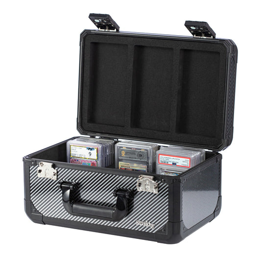 [Free Shipping] Carbon Fiber Graded Card Storage Box (3 Compartment)