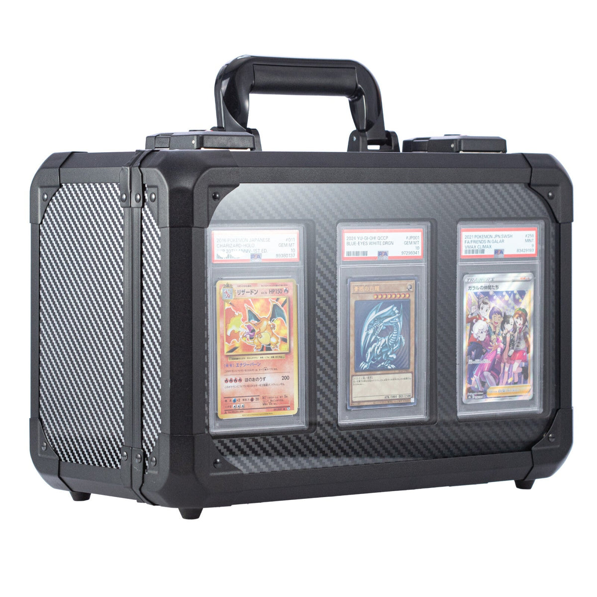 [Free Shipping] Carbon Fiber Graded Card Storage Box (3 Compartment)