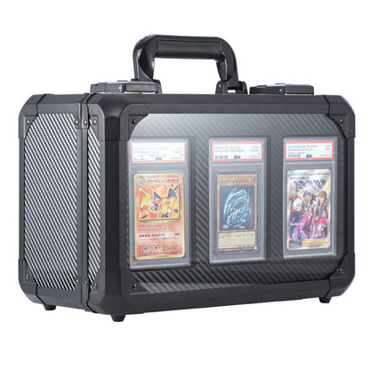 [Free Shipping] Carbon Fiber Graded Card Storage Box (3 Compartment)